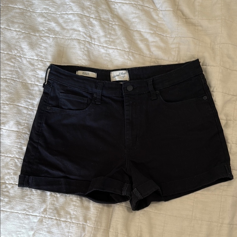 Women's Black Denim Shorts